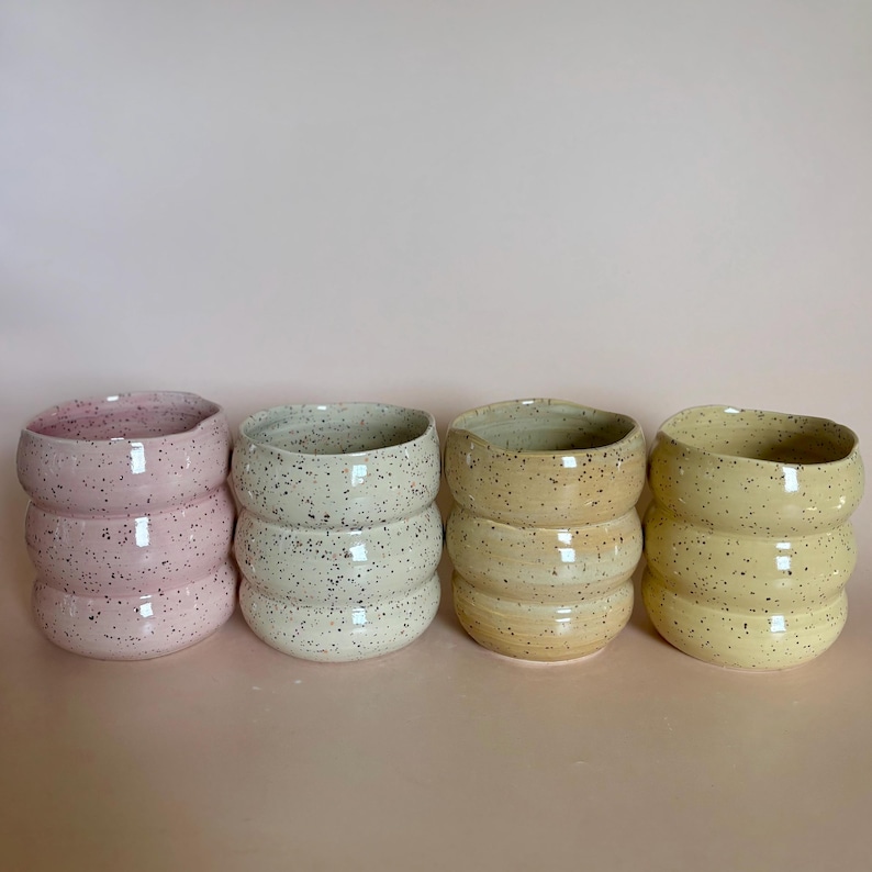 Vaso de cerámica con burbujas – Gres de colores – 15 oz, 16 oz o 18 oz imagen 7