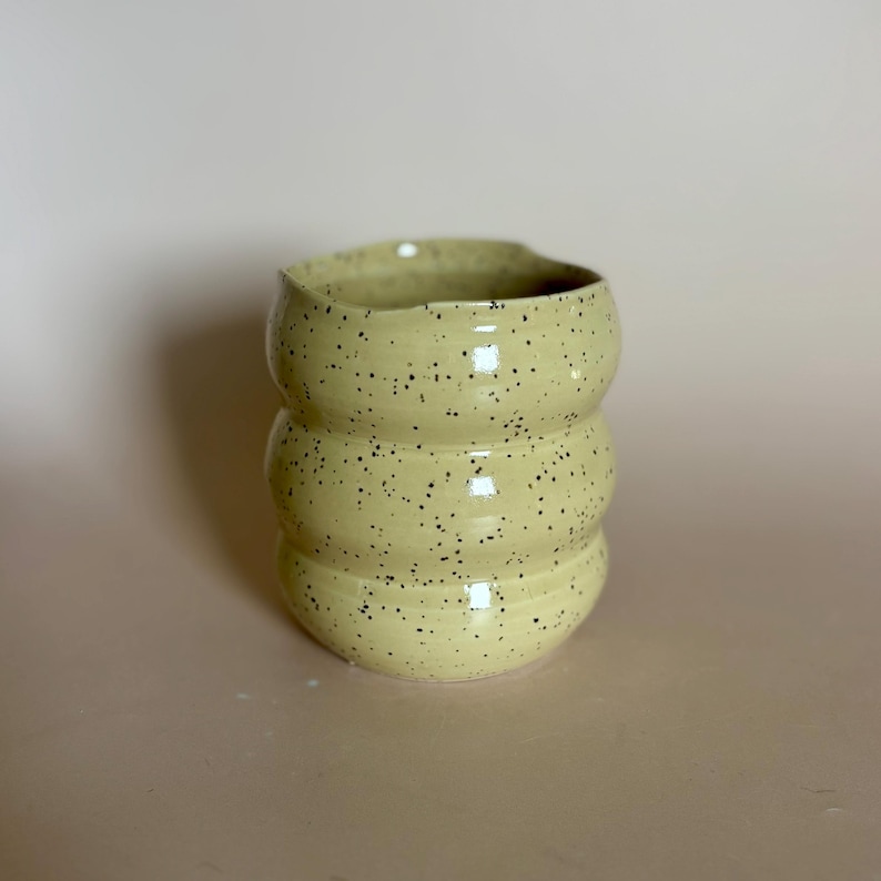 Vaso de cerámica con burbujas – Gres de colores – 15 oz, 16 oz o 18 oz Speckled Butter 15oz