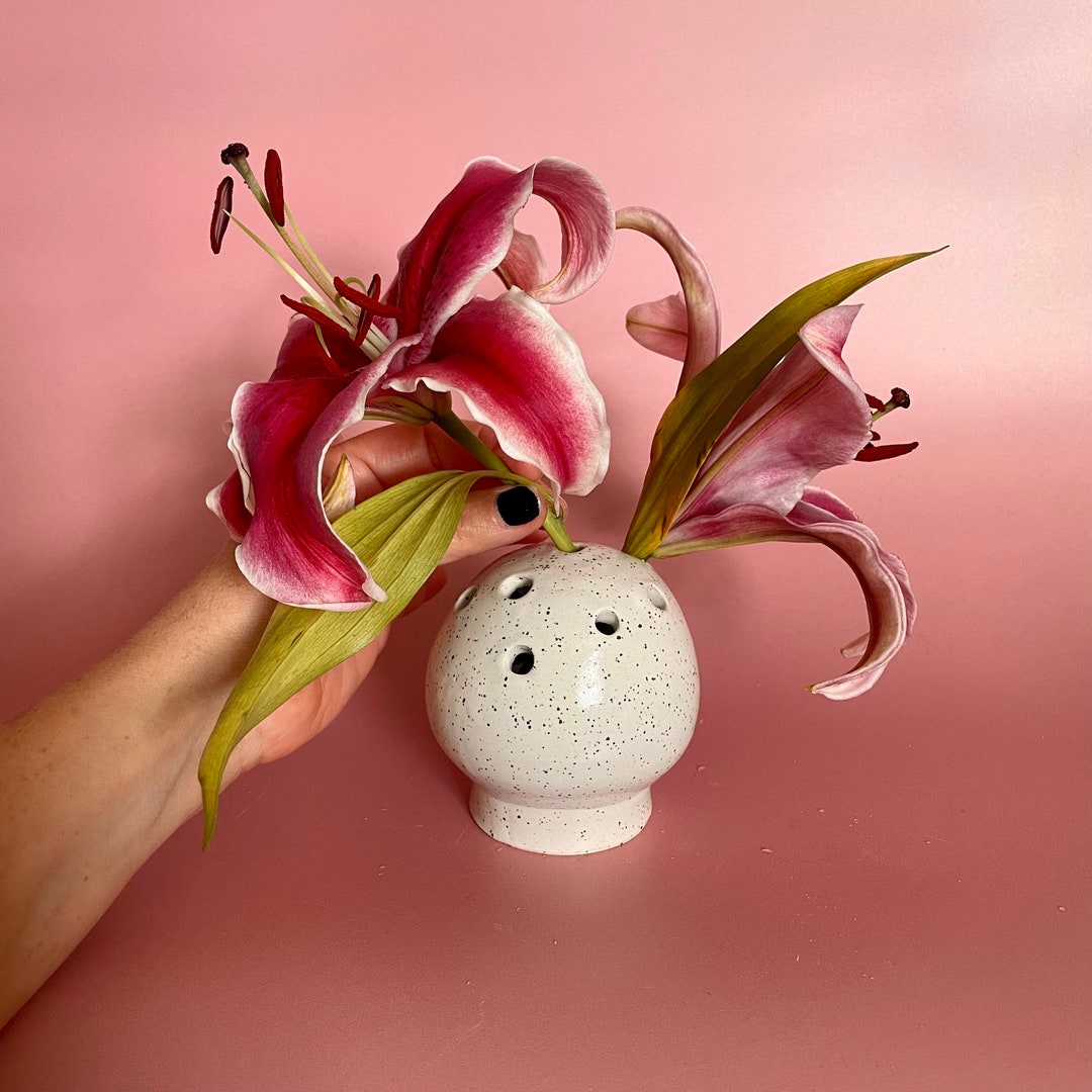 Handmade Ceramic Flower Frog Vase Ikebana Vase Flower Vase Etsy