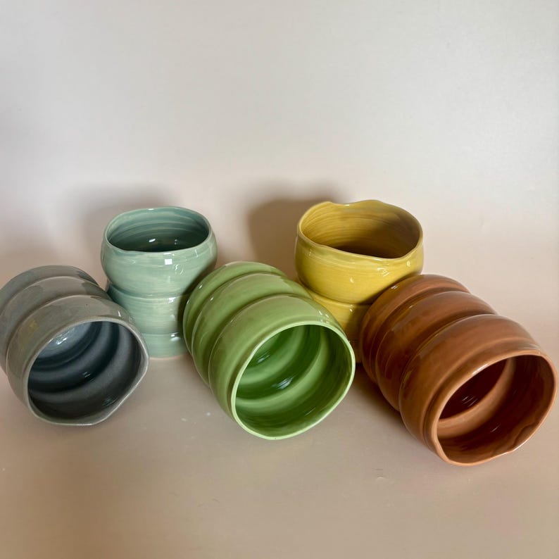 Vaso de cerámica con burbujas – Gres de colores – 15 oz, 16 oz o 18 oz imagen 3