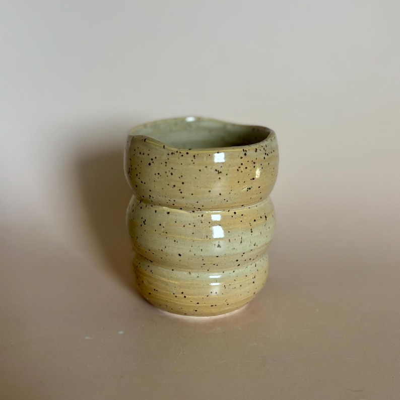 Vaso de cerámica con burbujas – Gres de colores – 15 oz, 16 oz o 18 oz Speckled Birch 15 oz
