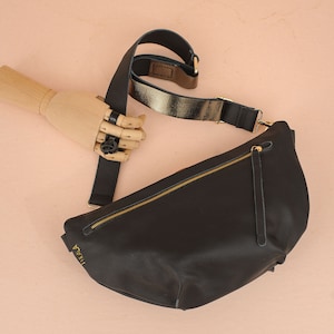 Sac banane noir - sac banane - sac à fermeture à glissière - sac dumpling - petit sac à bandoulière - sac à main de tous les jours - sac à main pour femme - cabas pour femme