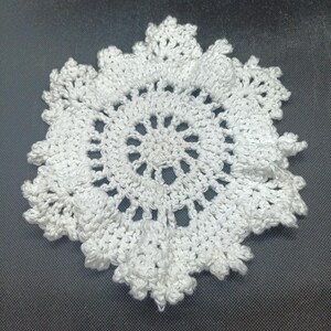 White Snowflake Dishcloth, Winter Kitchen Cleaning Cloth, Hand crocheted
