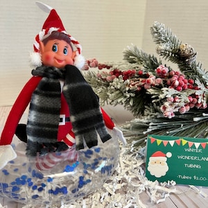 Elf prop, winter wonderland tubing,Elf fun, Elf scene, Elf scenes, Elf Kit, 24 days of Christmas, Elf activities