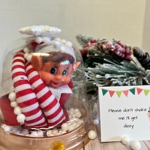 Vast in een Snowglob, Elf rekwisiet, Elf plezier, Elf scène, Elf Kit, 24 dagen Elf Kit, Elf shenanigans, Elf activiteiten, Kerstactiviteiten