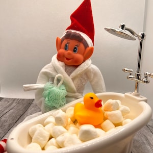 Elf prop, Bubble Bath Elf Kit, Elf Kit, Elf Scenes and Ideas, 2023 Elf Kit, Kids Activities, Christmas Activities, 24 days of Christmas