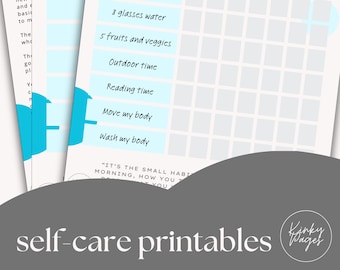 Adult Self-Care Sticker Chart - Printable