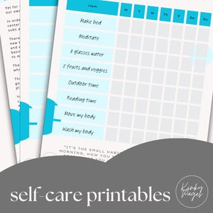 Adult Self-Care Sticker Chart - Printable