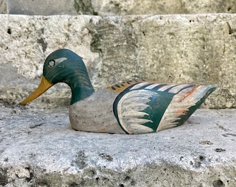 French Vintage Hand Painted Decoy Duck