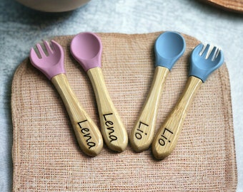 Children's cutlery & boards personalized - fork spoon with engraving, children's tableware, baby gift birth, gift, baptism gift, baptism,