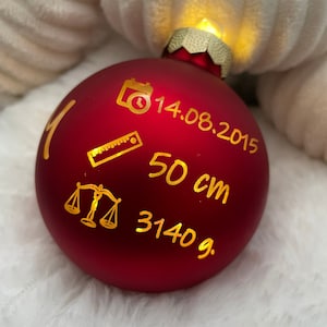 Illuminated personalized Christmas ball names, personalized Christmas tree balls, gift friends, family baby birth, Christmas tree ball