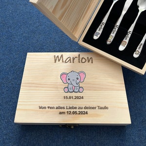 Children's cutlery with engraving / Africa / including wooden box / Personalized with name / Gift idea / Birth / Personalized / Christening gift