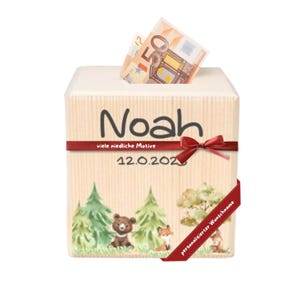Spardose personalisiert Tiere | Geschenk Geburt | Geschenk Taufe | Spardose Kind | Spardose mit Name | Spardose Holz | Sparschwein