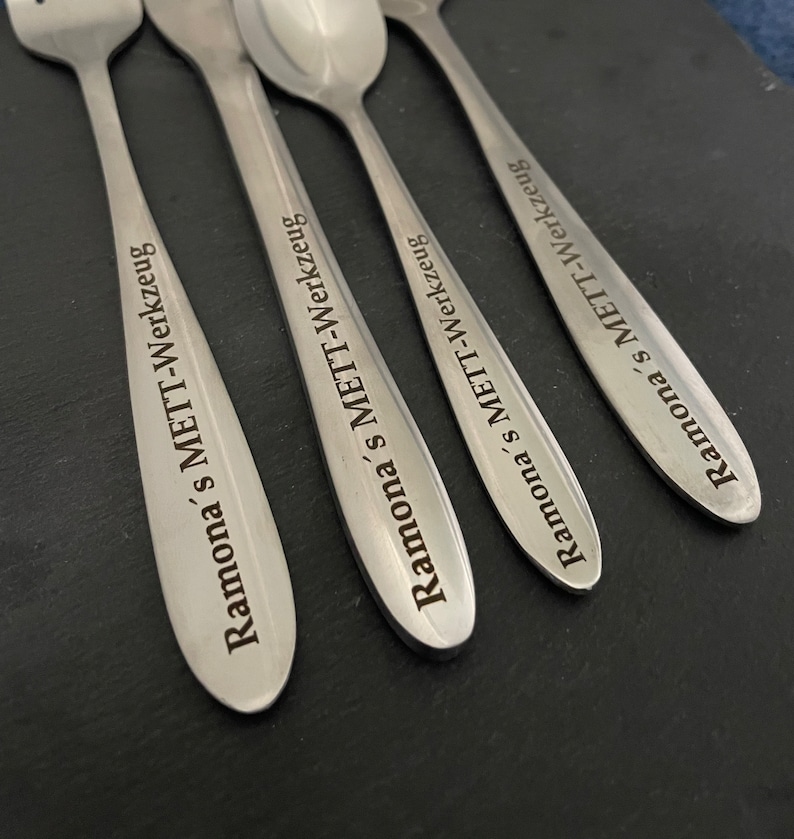 Cutlery engraving, cutlery set personalized, spoon, fork, knife, party, gift, wedding, tableware, set, kitchen, stainless steel, gift idea image 4