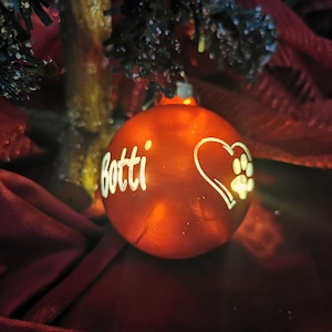 Illuminated Personalized Christmas Ball Names, Personalized Christmas Baubles, Gift Friends, Family Baby Birth, Bauble image 2