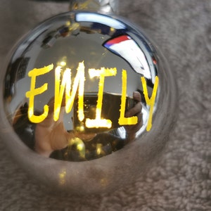 Illuminated Personalized Christmas Ball Names, Personalized Christmas Baubles, Gift Friends, Family Baby Birth, Bauble image 8