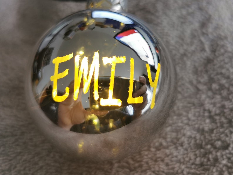 Illuminated Personalized Christmas Ball Names, Personalized Christmas Baubles, Gift Friends, Family Baby Birth, Bauble image 8