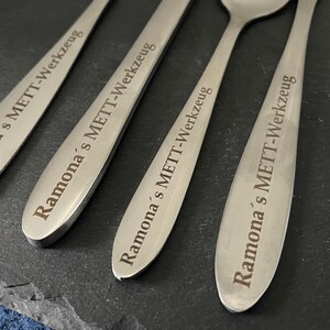 Cutlery engraving, cutlery set personalized, spoon, fork, knife, party, gift, wedding, tableware, set, kitchen, stainless steel, gift idea image 2