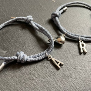 Partner bracelet magnet heart letters, personalized, gift, love, engraving, bracelets, friendship bracelet, couple, partner bracelets,