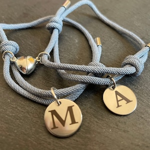 Partner bracelet magnet heart with engraving, personalized, gift, love, couple bracelets, friendship bracelet, couple, partner bracelets