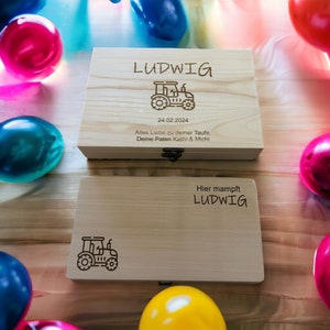 Kinderbesteck mit Gravur / Safari / inklusive Holzbox / Personalisiert mit Namen / Geschenkidee / Geburt / Personalisiert / Taufgeschenk Mit Kiste + Brett