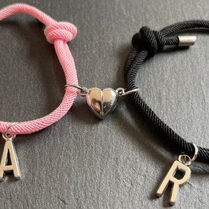 Partner bracelet magnet heart letters, personalized, gift, love, engraving, bracelets, friendship bracelet, couple, partner bracelets,