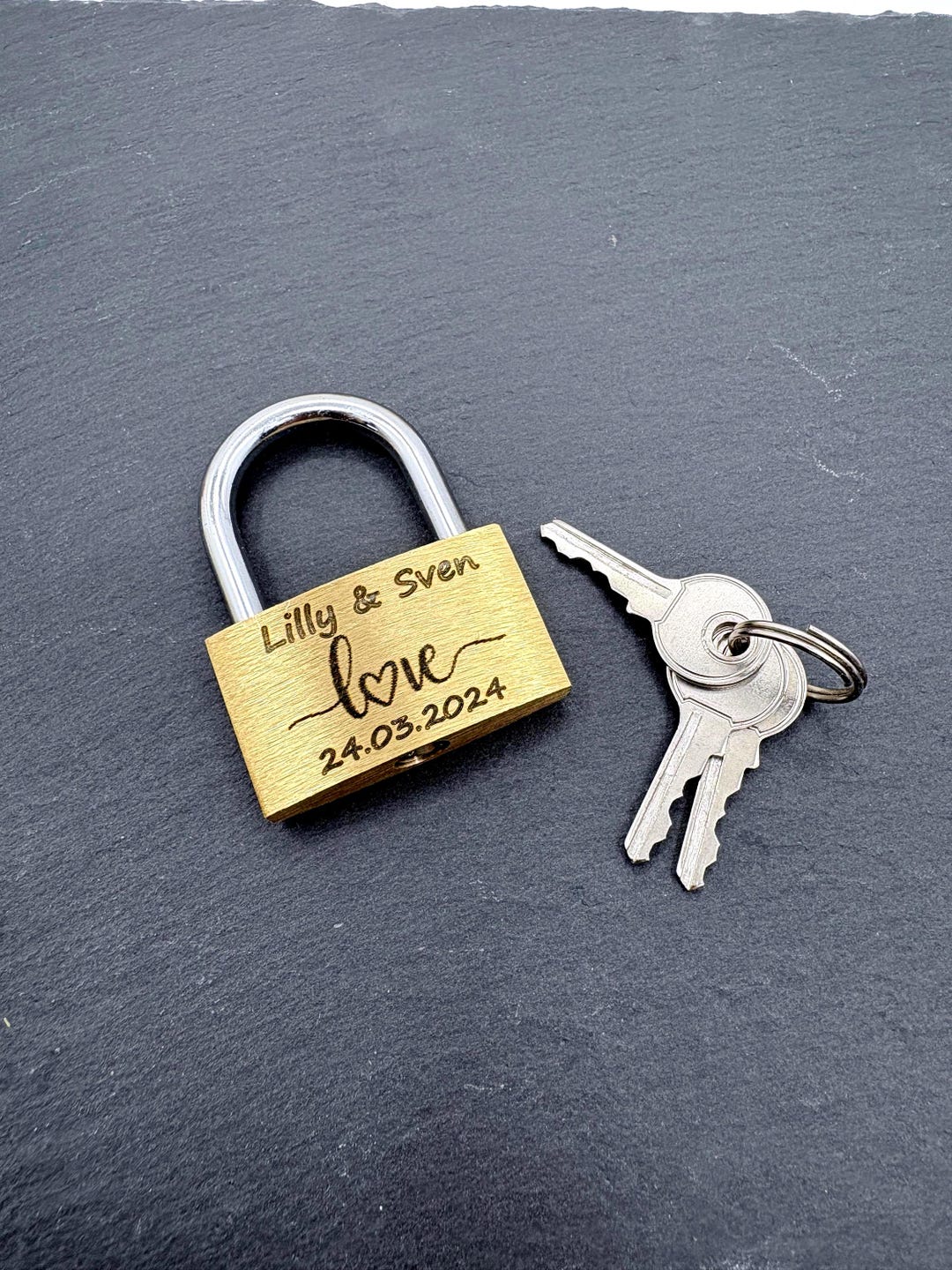 Personalized Love Lock - Engraved Lock - Gift for Couples - Wedding ...