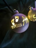 Illuminated personalized Christmas ball names, personalized Christmas tree balls, gift friends, family baby birth, Christmas tree ball