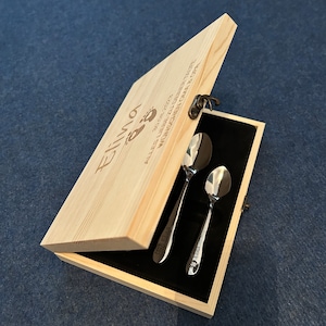 Children's cutlery with engraving / Safari / including wooden box / Personalized with name / Gift idea / Birth / Personalized / Baptism gift image 2
