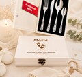 Children's cutlery with engraving, personalized with name, safari motif, gift for christening, birth or birthday, incl. wooden box & feet