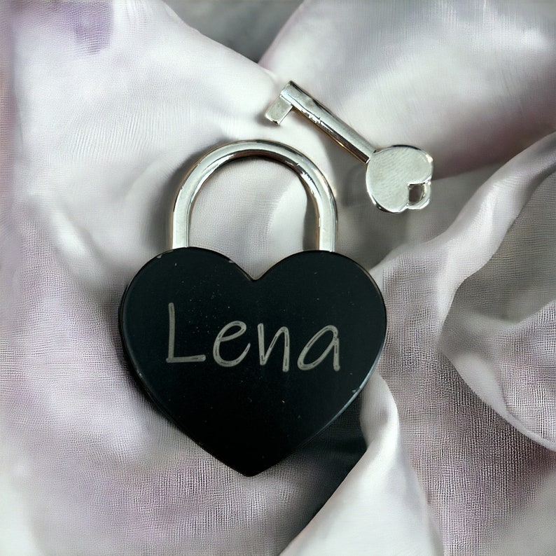 Love lock, lock with engraving, Valentine's Day, wedding gift personalized, heart engraving, housewarming gift, love lock with engraving, image 7