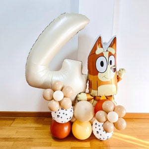 Licensed Bingo Balloon Tower, Bluey and Bingo Birthday Decorations, Bluey Themed Birthday, Bluey Party Decorations, DIY Bluey Balloon Tower