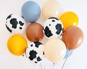 Barnyard Balloon Bouquet, Farm Themed Birthday, Wild West Party, First Rodeo Birthday Decorations, Cowboy Birthday Decor, Retro Farm Party