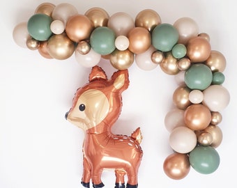 Deer Balloon Garland, Woodland Balloon Garland, Forest Friends Birthday Decorations, Oh Deer Baby Shower Decor, First birthday Balloon Arch