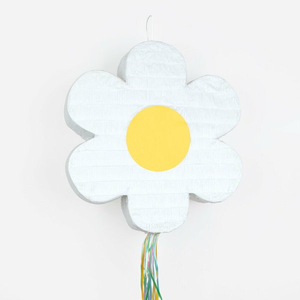 Daisy Pinata, Daisy Birthday Decorations, Boho Flower Birthday Decorations, Daisy First Birthday Decor, 70s Party Decorations, Flower Power