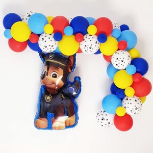 Anagram Paw Patrol Geburtstags-Deko – Ballonstrauß Mit Chase, 13-teilig, Inkl. Folien- & Latexballons