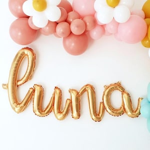 Cursive Letter Balloons, Script Letter Balloons, Custom Name Balloons, Custom Letter Balloons, Custom Phrase Balloons, Personalized Birthday
