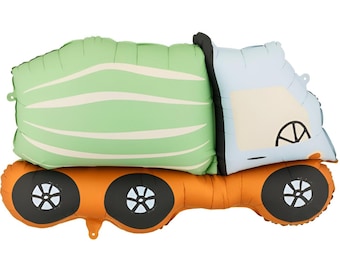 Folienballon in Form eines Betonmischers: Geburtstagsdekorationen zum Thema Baustelle