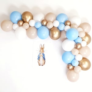 Peter Rabbit Balloon Garland, Peter Rabbit First Birthday Decorations, Some Bunny Is One, Little Bunny Baby Shower, Peter Rabbit Baby Shower