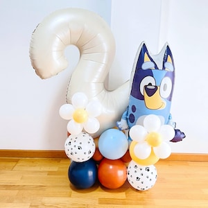 Licensed Bluey Balloon Tower, Bluey Birthday Decor, Bluey Party Decor, Bluey Balloon Tower, Bluey Theme Party, Puppy Birthday Decorations