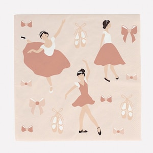 Ballerina Party Napkins, Ballerina Birthday Decorations, Ballerina Themed Birthday, Ballet Party Decorations, Ballerina Table Decorations