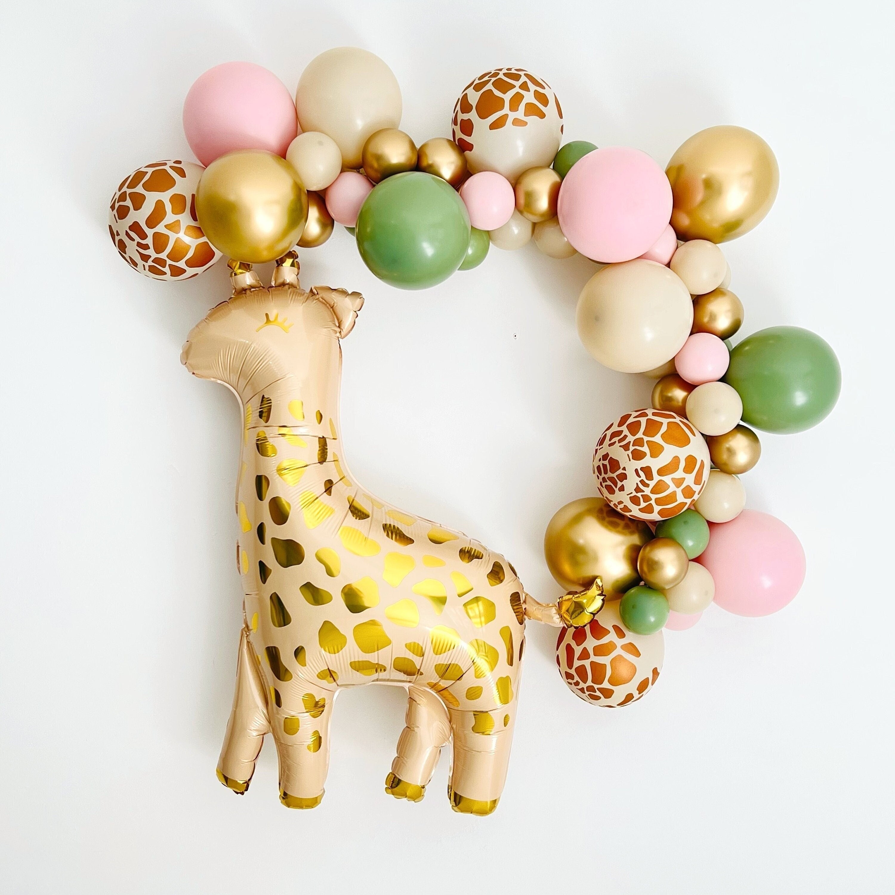 Giraffe Balloon Garland Giraffe Party Decorations Safari Etsy