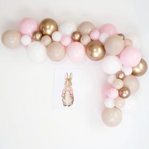 Ghirlanda di palloncini di Peter Rabbit, decorazioni per il primo compleanno di Peter Rabbit, Some Bunny Is One, Baby Shower a tema coniglietto, Baby Shower a tema Peter Rabbit