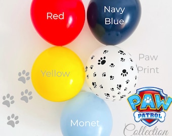 Paw Patrol Inspired Balloon Garland: Chase Themed Birthday Decorations