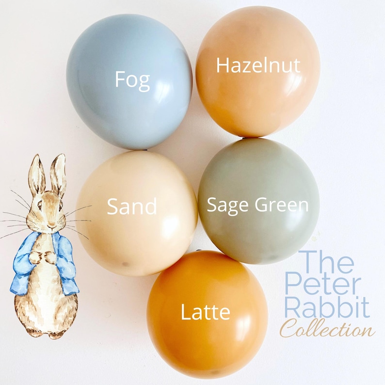 Peter Rabbit With Balloon Image Peter Rabbit Balloon Garland: Bunny First Birthday Decorations for Boys ...