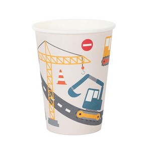 Construction Party Cups: Dumper Truck Themed Birthday Decorations, Pack of 8