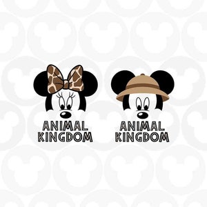 Mickey Minnie Mouse, Animal Kingdom, Safari Hat, Giraffe, Head Ears Bow, Svg Png Formats, Instant Download, Silhouette Cameo, Cricut