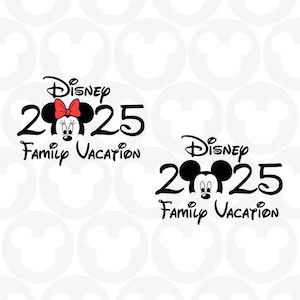 2025 Disney Family Vacation, Mickey Minnie Mouse, Castle, Matching Set, Trip, Svg Png Formats, Instant Download, Silhouette Cameo, Cricut