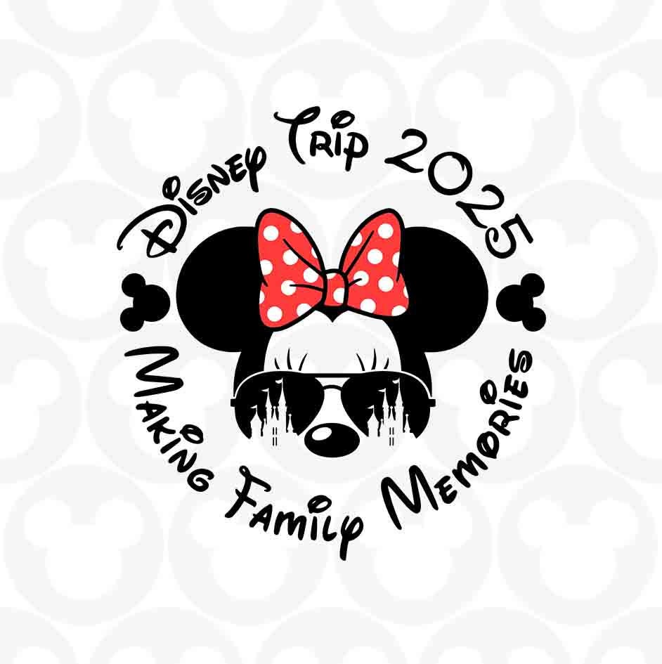 Disney Trip 2025, Making Family Memories, Minnie Mouse, Castle, Sunglasses, Svg Png Formats, Instant Download, Silhouette Cameo, Cricut