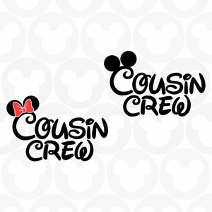 Neef bemanning, Mickey Minnie Mouse, familie, hoofd oren buigen, bijpassende set, reis, SVG PNG formaten, Instant Download, Silhouette Cameo, Cricut